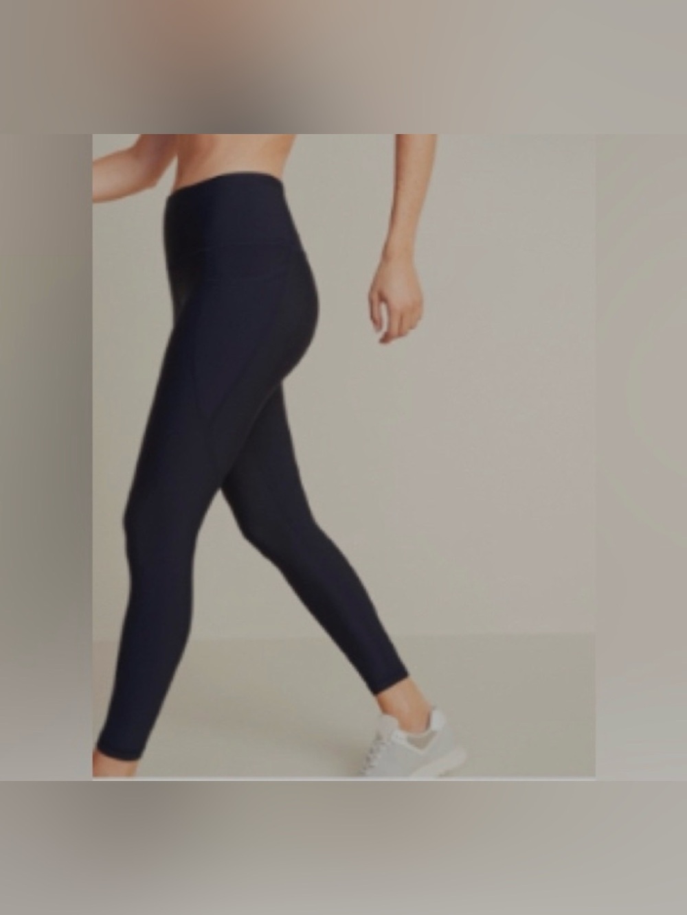 NWTHigh-Waisted Elevate Powersoft 7/8-Length Side-Pocket Leggings navy blue